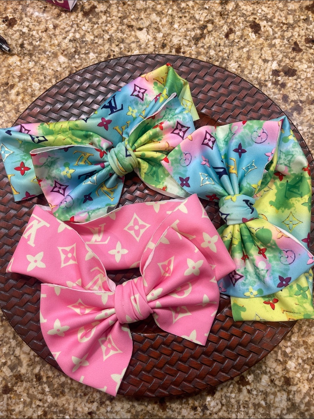 Girls' Multicolor & Pink Patterned Bow Headbands Set